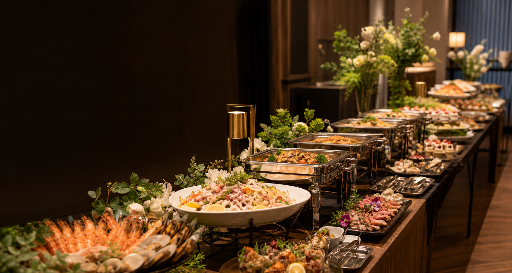 禾田屋到府外燴 Buffet 自助餐餐檯